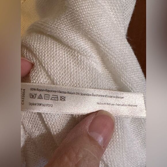 Intimately Free People White Sheer 3/4 Sleeve Top Size XS - Picture 4 of 8